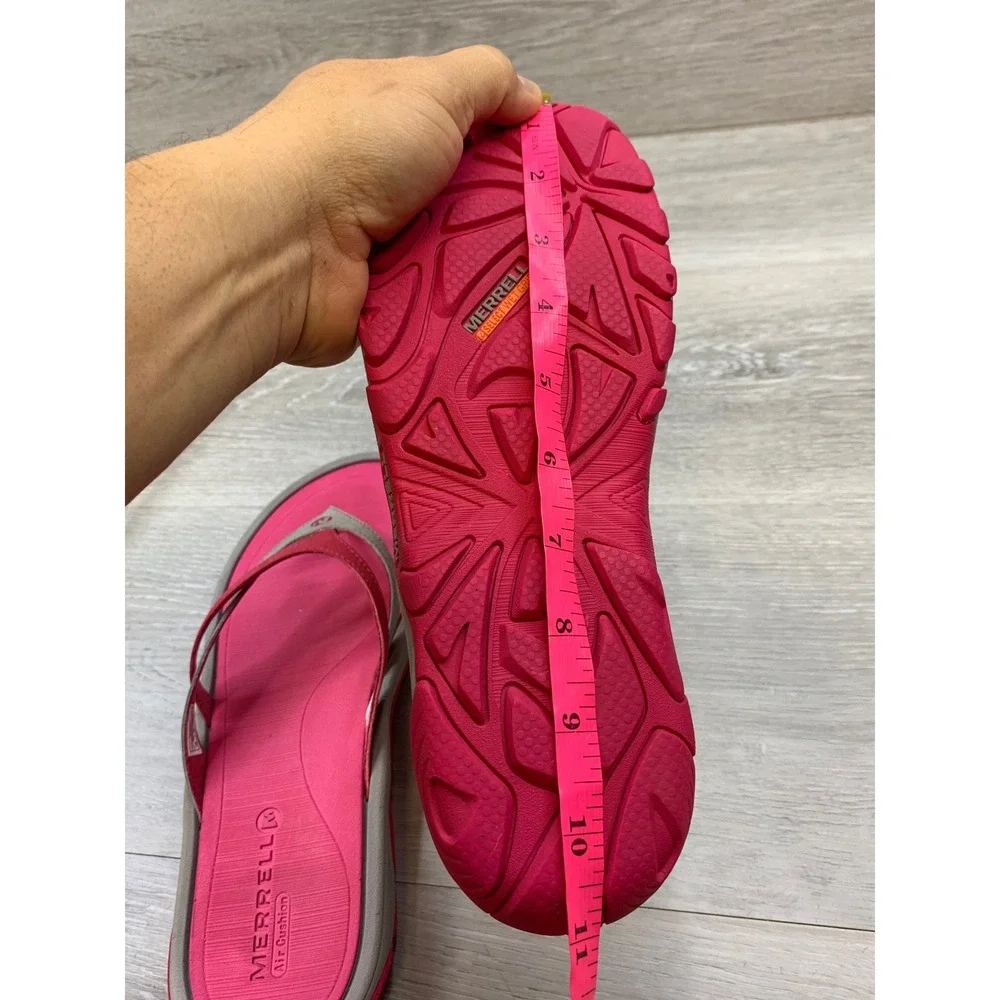 Merrell Terran Post II Rose Pink Grey Sandals Women's 10 Thong Flip Flop Shoes